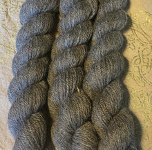 Load image into Gallery viewer, 3 Ply Worsted Alpaca Yarn Charcoal Grey